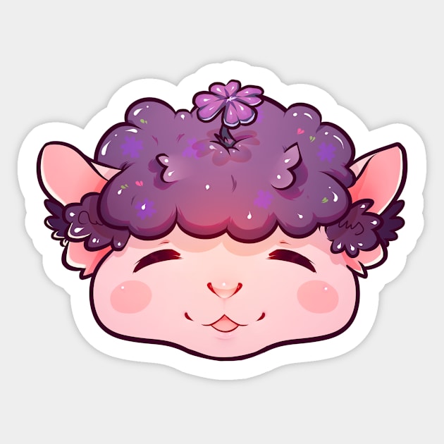 Purple Sheep Sticker by Melpchen